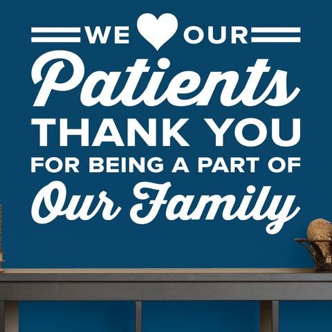 We Love Our Patients - 0347 - Doctor Wall Sticker - Wall Decal – Wall Decal  Studios.com
